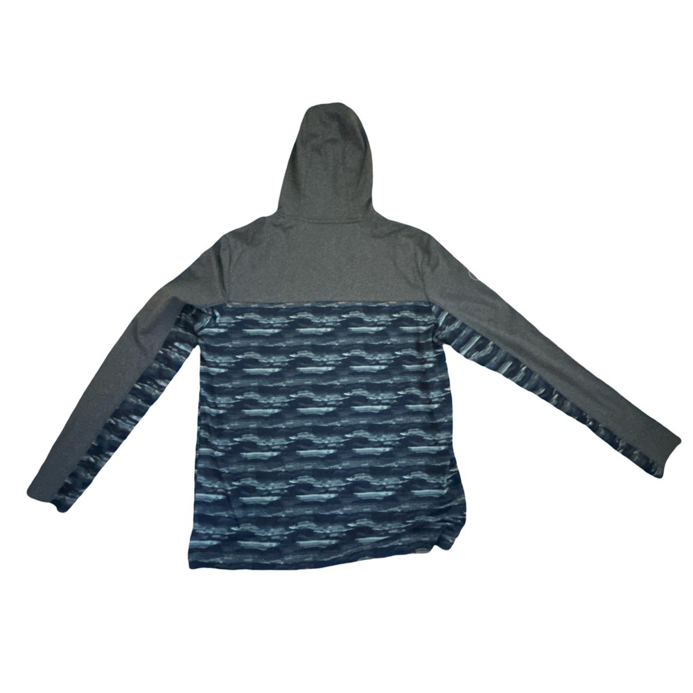 Johnnie-O Gilley Jr. Boys Pullover Blue Gray Waves Performance Size 10 Hoodie - Picture 3 of 16